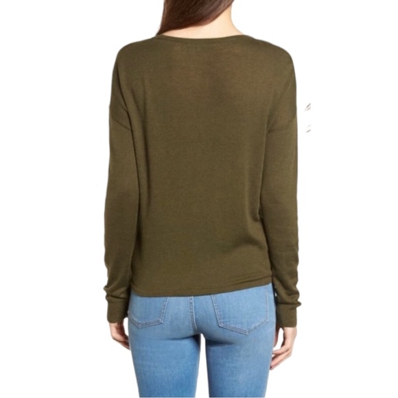 Madewell Women’s long sleeve tie front lightweight sweater—Sz XXS - Picture 3 of 14